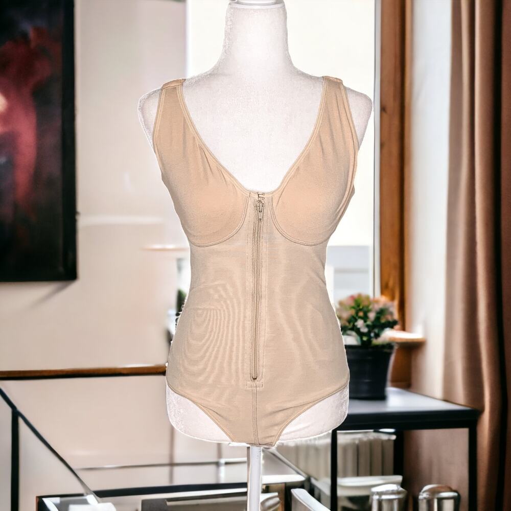 Vedette Yvonne 118 Post-Surgical Girdle Shapewear with Zipper Beige Size 38
